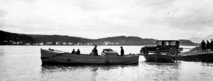 Old Photograph Car Ferry Kyle Of Lochalsh To Isle Of Skye Scotland.jpg