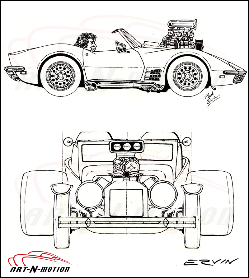 Old Vette and '27 'T'.jpg
