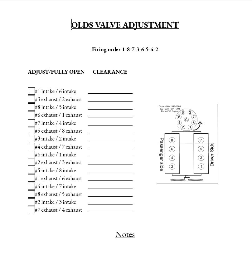 Olds Valve Adjustment Sheet.JPG