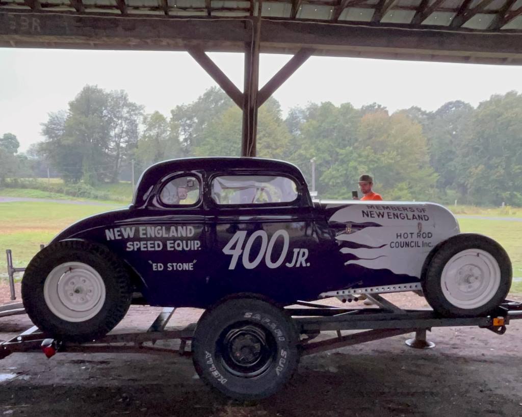 Paul Aldrich restored 400jr Coupe on trailer (1).jpg
