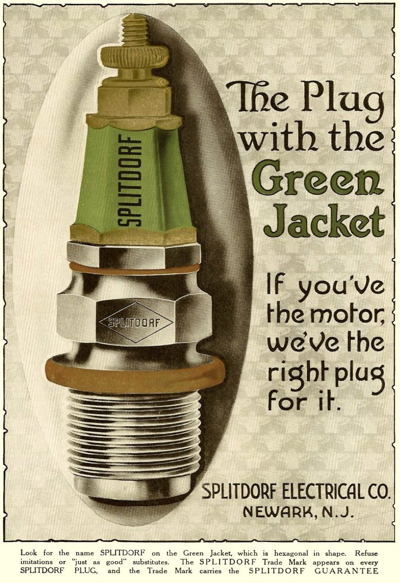 poster-ad car spark plug Splitdorf Green Jacket.jpg