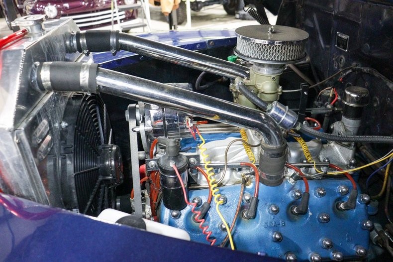 Radiator and flathead enfine 47 Ford Deluxe.jpg