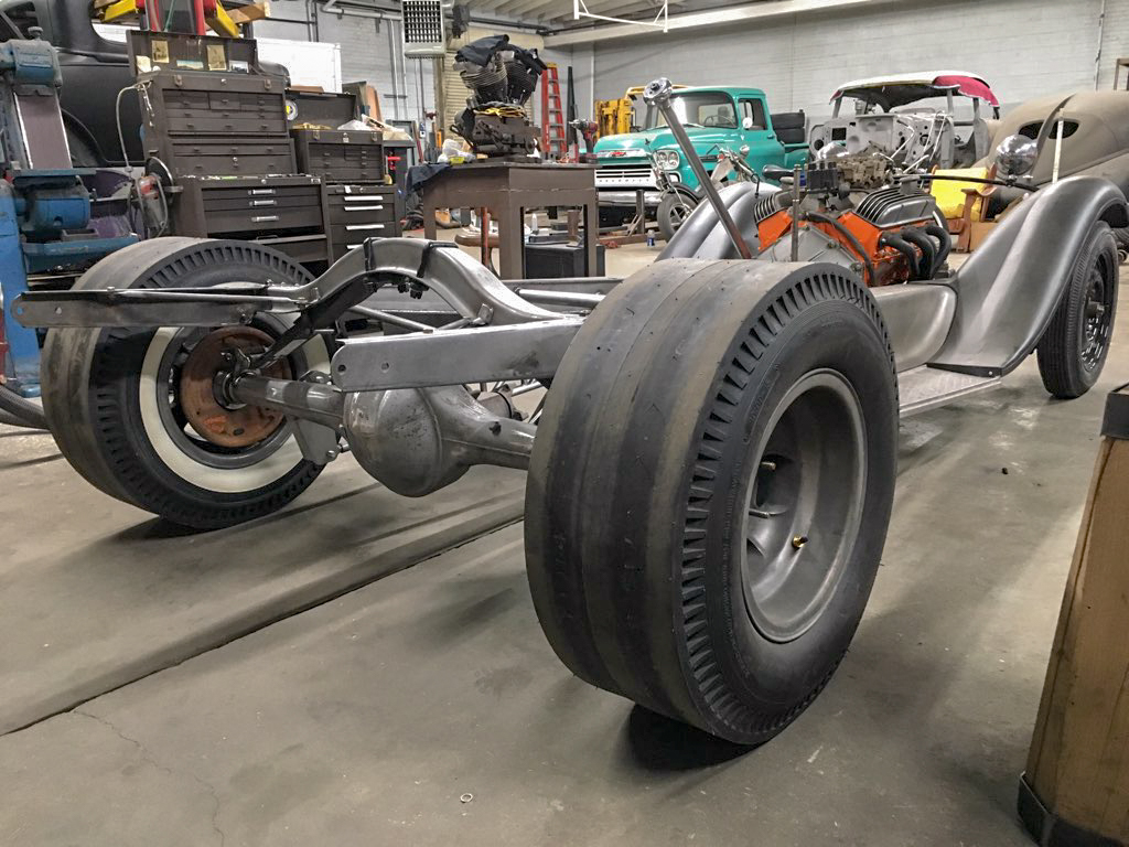 Rear Frame Horns Attached to Model A Crossmember 3-4.jpg