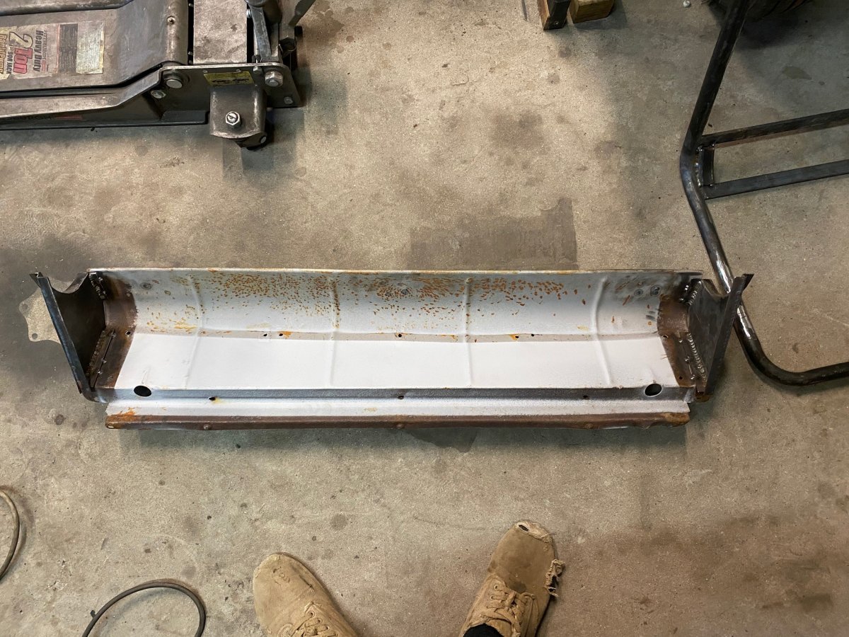 Rear seat riser legs welded.jpg