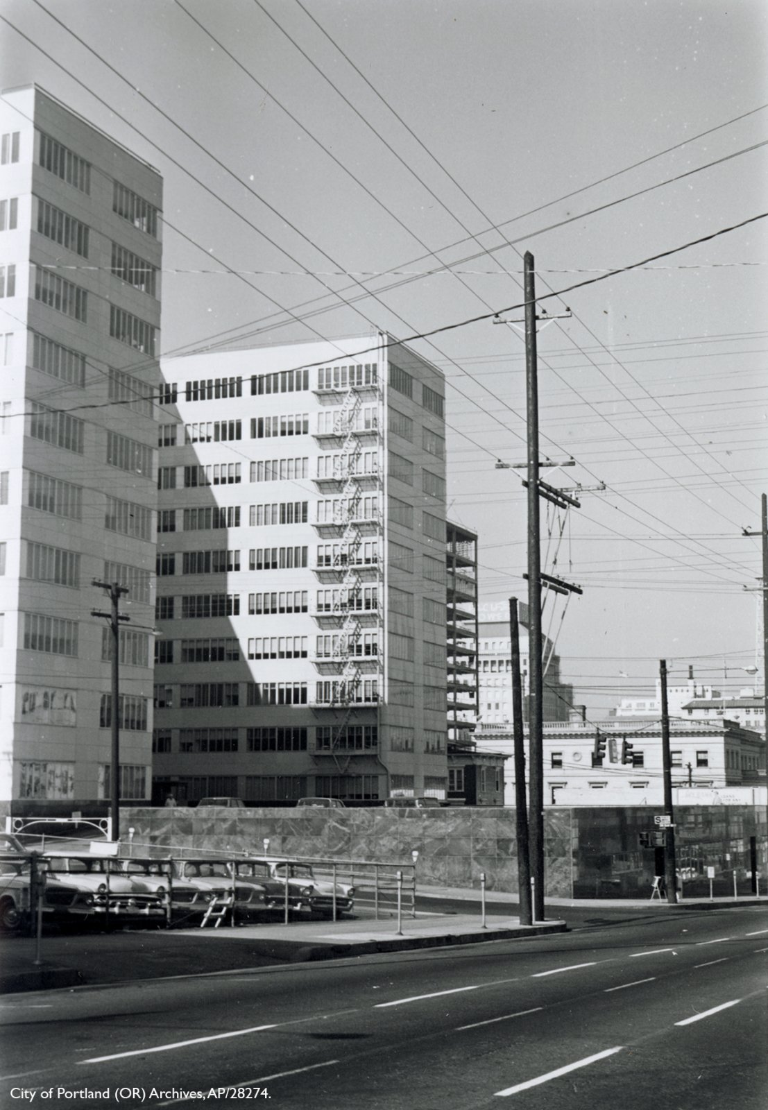 SW 4th Avenue and SW Clay Stcirca 1962.jpg