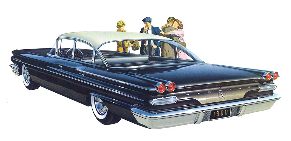 The 1960 Pontiac Catalina 4-door Sedan was that year\'s best seller with 72,650 produced..jpg