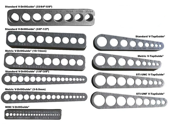 The Ultimate Big Gator Set - 6 Drill Bit Guides 4 Tap Guides .png