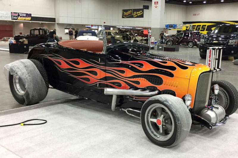Tom Haas' Prufer '29 Hiboy Car Show Setup.png