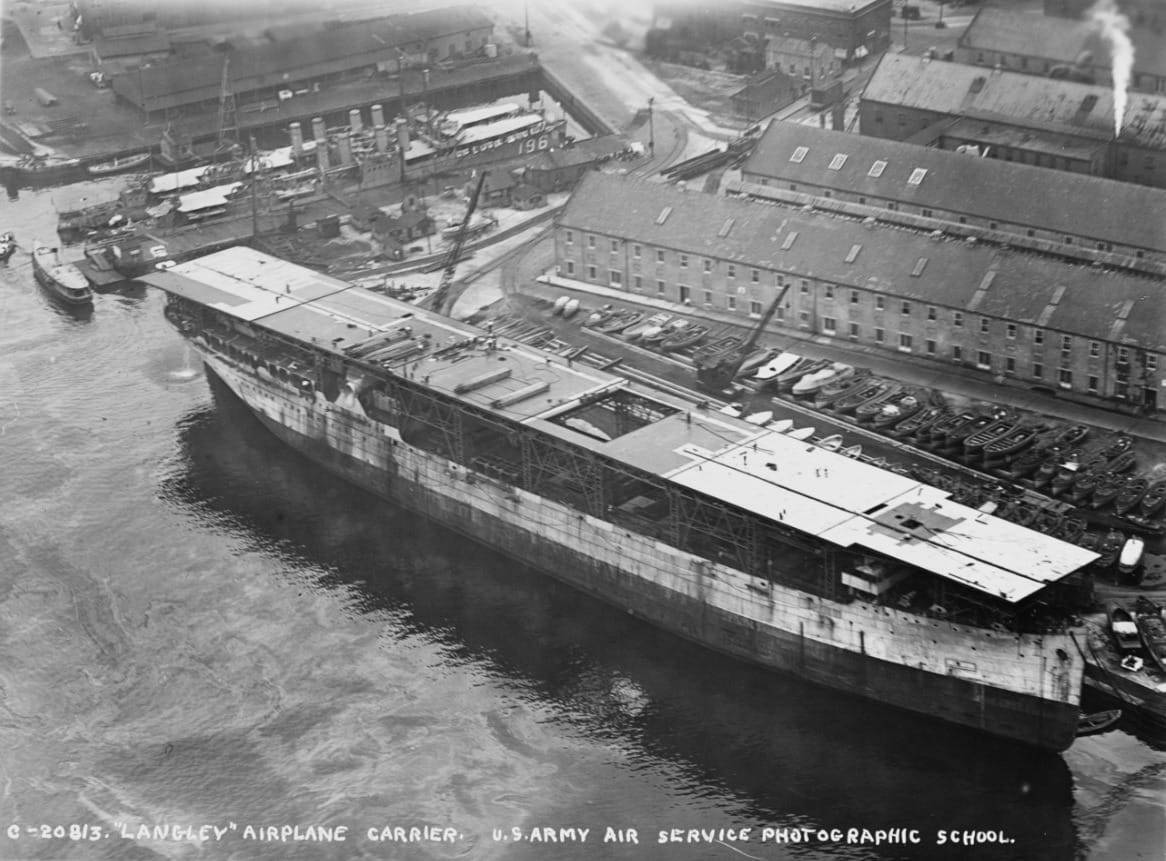 tumblr_1921 USS Langley airplane carrier.jpg