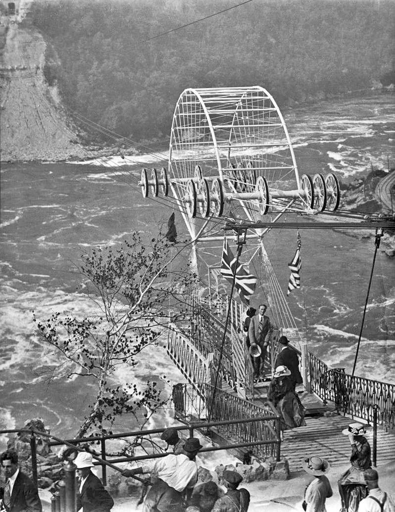 tumblr_August 8, 1916 The very first cable car that crossed over Niagara Falls,.jpg