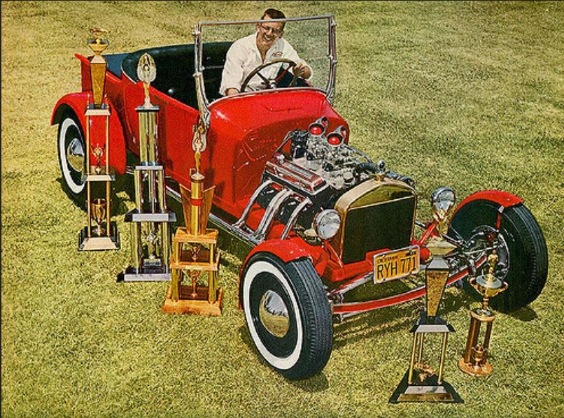 Warren Swartzendruber & his '27 Ford pickup, 1962.JPG