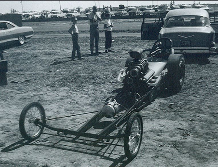 Wes Winford AAGD smallblock Chevy at Wichita Falls Dragway, Texas, late '60s..JPG