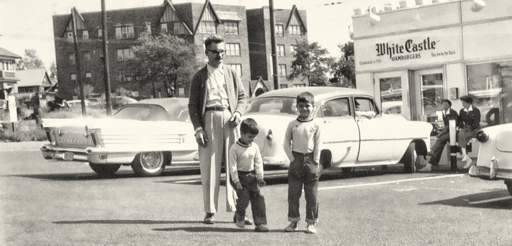 White Castle car hops ( in the background) - 1959.jpg