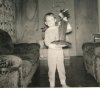 1961 Mark Bruce w-dad's trophy, Gold Beach Oregon.jpg