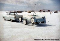 1957 - #4 John Cramer's (Ardun powered) B Modified Roadster on the trailer.jpg