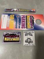 Bakersfield Famoso Dash Plaque, Wristband, Mirror Hanger, HHR Ticket Stub.jpg