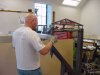 Buster planishing the new rockerpanel.JPG