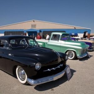 Lone Star Round Up 08. James Austin's Gary Howard built 55 chevy next to me.