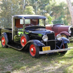 '34 Ford pickup, 265 SBC/'39 Ford trans. Very traditional build by Keith Tardel. Sold April 2008.