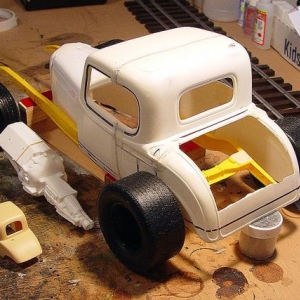 WIP - 60's Wisconsin modified - 1/8th (1/25 body in foreground!)