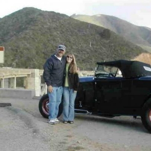 Jan and Jerry by the Bixby Bridge at Big Sur on the California Coast, June 2007