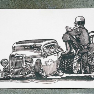 Dave Bell Drawing that inspired Tom to build the coupe