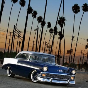 56 Chevy at Sunset.