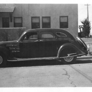 34 Airflow
1936 This car was ordered new by the Governor of Nebraska. Dad traded the 31 roadster for it. He sold it when he couldn't keep the #6 rod bearing in it.