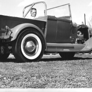 Eric Rickman photo 1961
I really like this shot of the roadster. It's a great angle. It was taken when the car was just on the road as a hot rod, and was a time of inocence for me and the car.