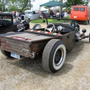 BilletproofDetroit08083  Flatblack28's cool ride with Caddy power up front....another Canadian HAMB brother