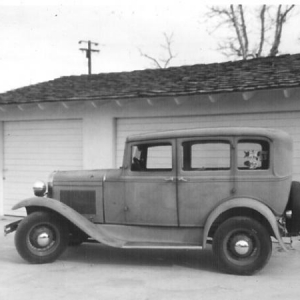 Maryann 
This '31 slant window sedan was my brother Jack's first car. The body was perfect, and the original interior was in great shape. Someone had carved "Maryann" into the stock steering wheel, so we called the car "Maryann". The 4 banger ran great with a Burns 2 carb manifold, and Malory distributor.