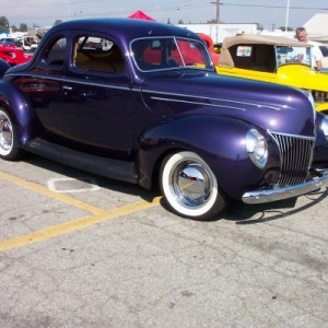 Jim Thomas,  1939 Ford Coupe. This was Jim's high school car back in the 50's. With a blown 392 under the hood, it's a real sleeper. Jim is another La Verne neighbor I've known about 15 years.