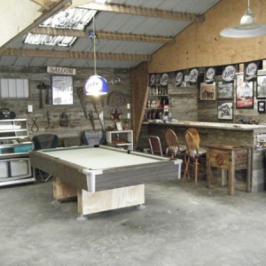 This is a "green bar". All wood and pool table (note new legs) were Hurricane Ike recovery items!