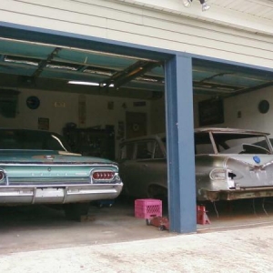 the 59  brookwood n the 61 buick at home