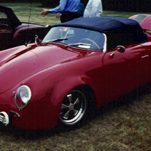 Speedster C . My 3 daughters liked red sports cars they could drive.. so my hot rods & customs had company