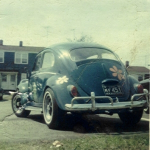 1963 VW flower Linda painted flowers on this in 1967.Somehow the cragars ended up on this when I sold my 63 Corvette