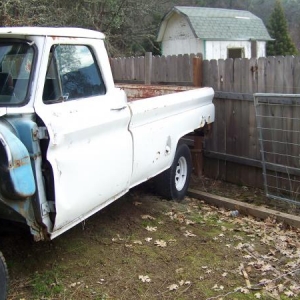 64 chevy pu with 92 frame under, my buddy gave this to me and even a short bed trailer so i can have a little fun