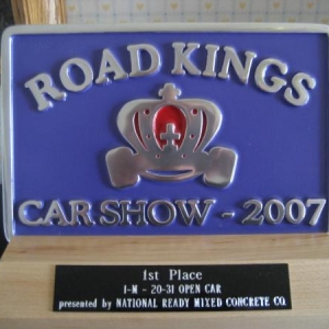 The Burbank Road Kings annual show at Santa Anita always draws outstanding cars. Winning one of their coveted first place club plaques is quite an achievment. I worked 10 years upgrading and detailing my roadster, and in 2007 finally won the '20-'31 open car class.