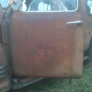 Door with "Upper Yoder Vol. Fire Co."on side.