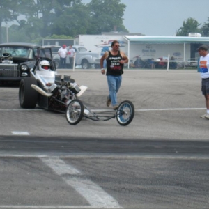 Hemi Rambler approaching burnout box