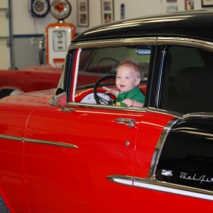 Teachin' him young. Grandpa's '55