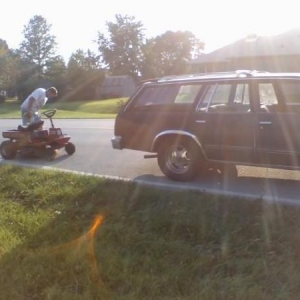 mower towing