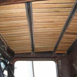 Woody style oak strip headliner