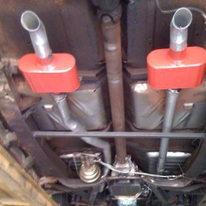 the exhaust under the 53,....loud as hell