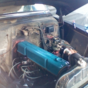 Photo 504 235 six, I put in new water pump, fuel pump, valve cover gasket & paint,
& battery tray. July 2009. Runs well.