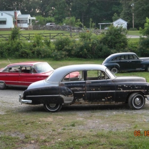 52' Chevy and the Buick with my buddy Daniels Plymouth