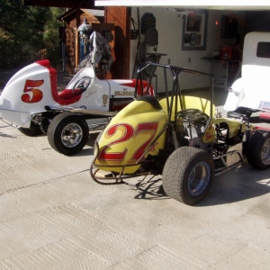 37 Hillagas Midget and our old Ascot TQ Midget back in the 80's