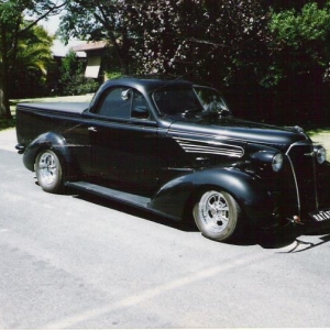 '37 Chev Ute, twin 4's on a big block etc