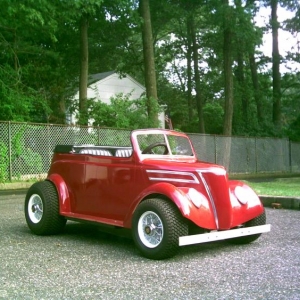 This is one of my mini '37 Flatback Convertible -I Built the body and frame from scratch.