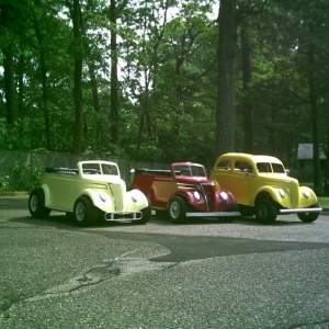 3 of my mini '37 Ford Flatbacks